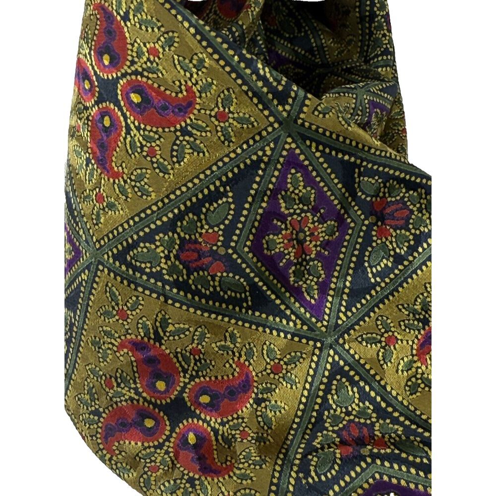 PRINCEPS ALEXANDER Silk tie Made in Italy  Geometric Ajrakh rare